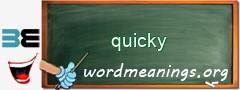 WordMeaning blackboard for quicky